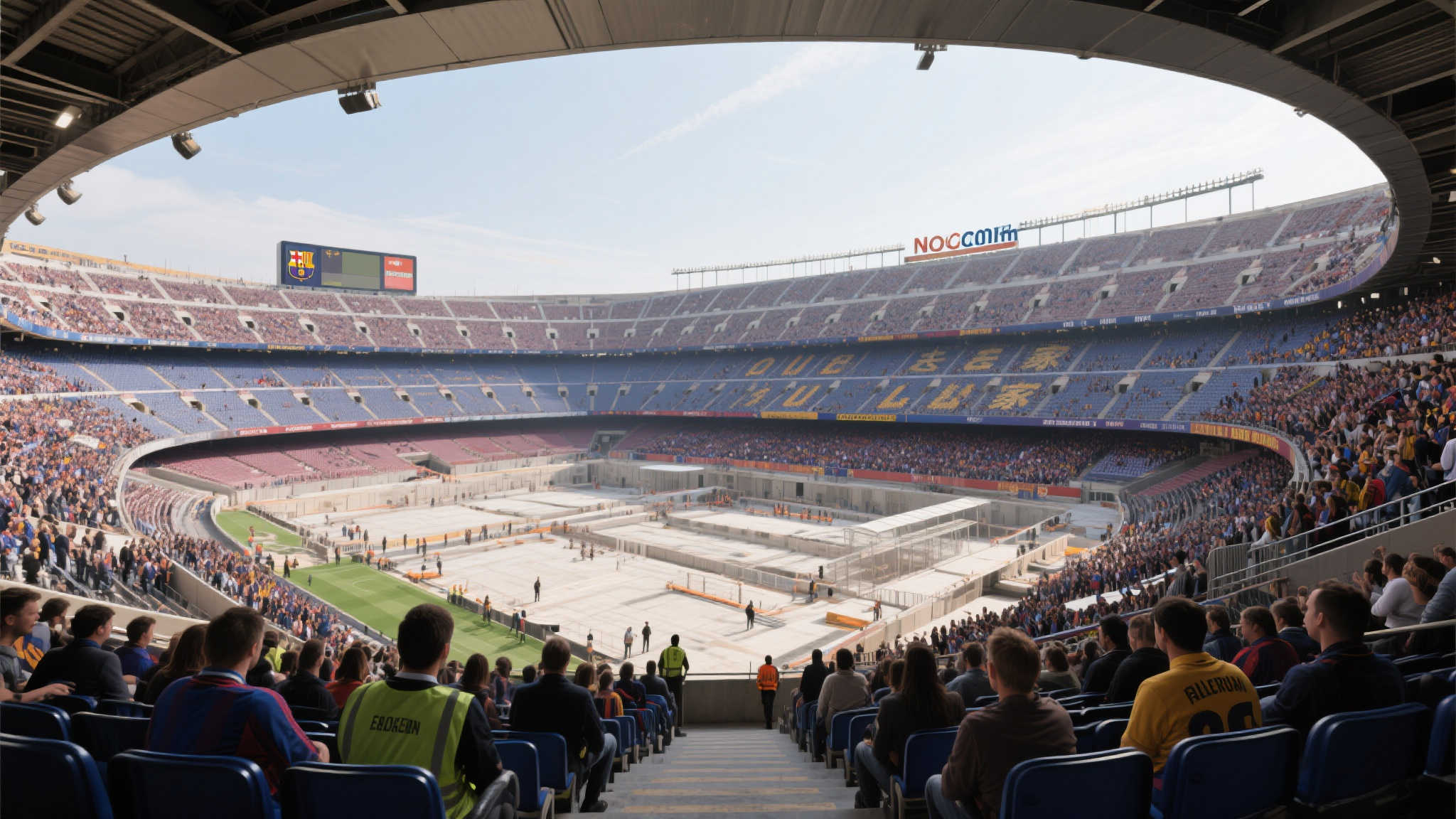 诺坎普作为欧洲著名足球圣地，每年接待着海量观众。然